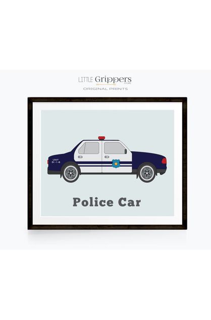 Little Grippers Nz Police Car Wall Art For Kids Themarket New Zealand - Police Wall Decor Car