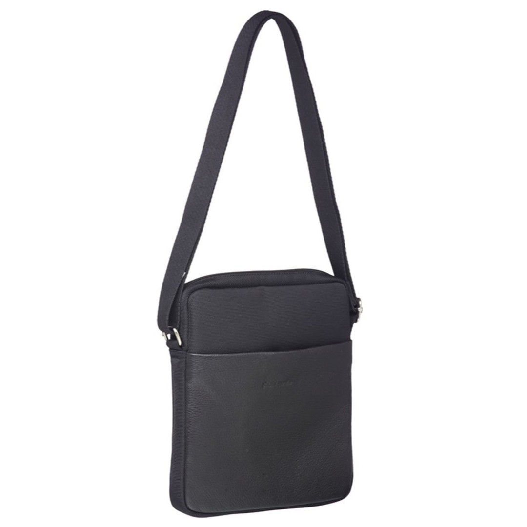 Pierre Cardin Landyn Italian Leather iPad Bag Black