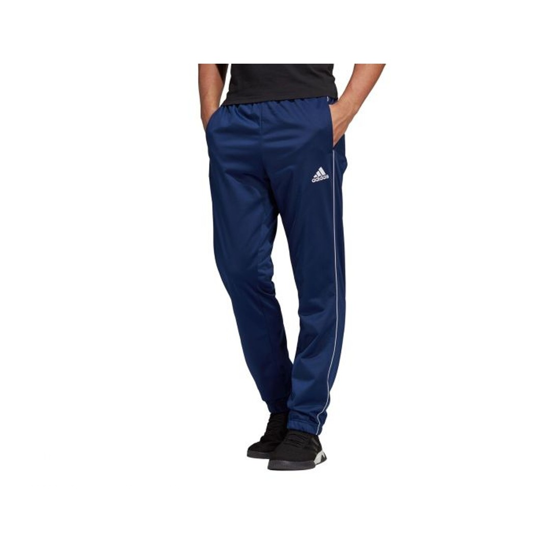 2 X Mens Adidas Core 18 Pes Trackie Pant Training Bottoms Dark Blue/White Dark Blue/ White