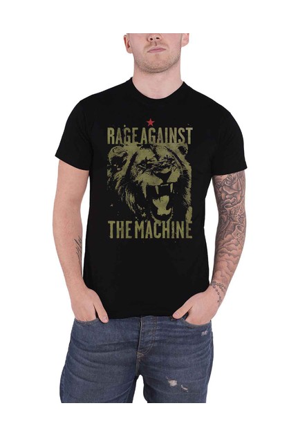 Rage Against The Machine T Shirt Pride Band Logo new Official Mens Black