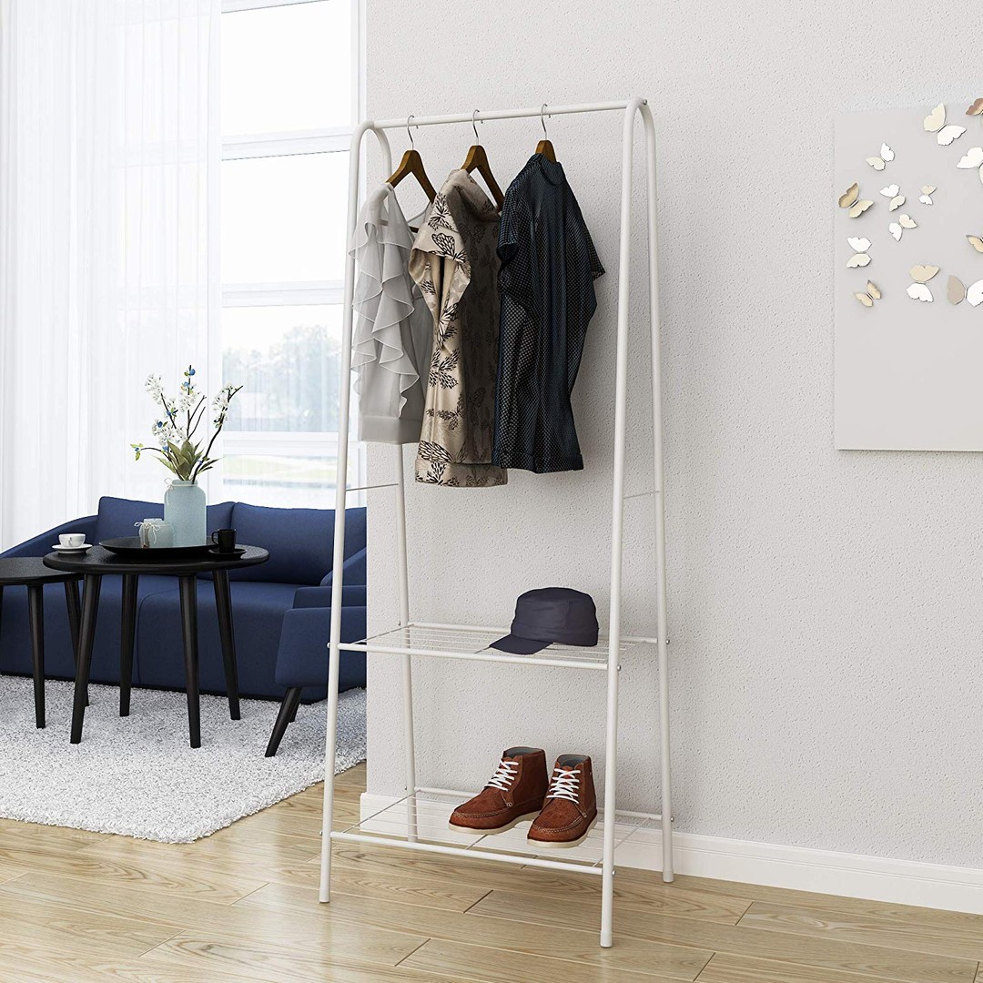 Entryway Clothes Rack Storage with Shelf, As shown, hi-res