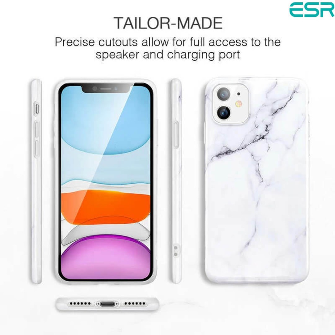 ESR iPhone 11 Case | Marble, White, hi-res
