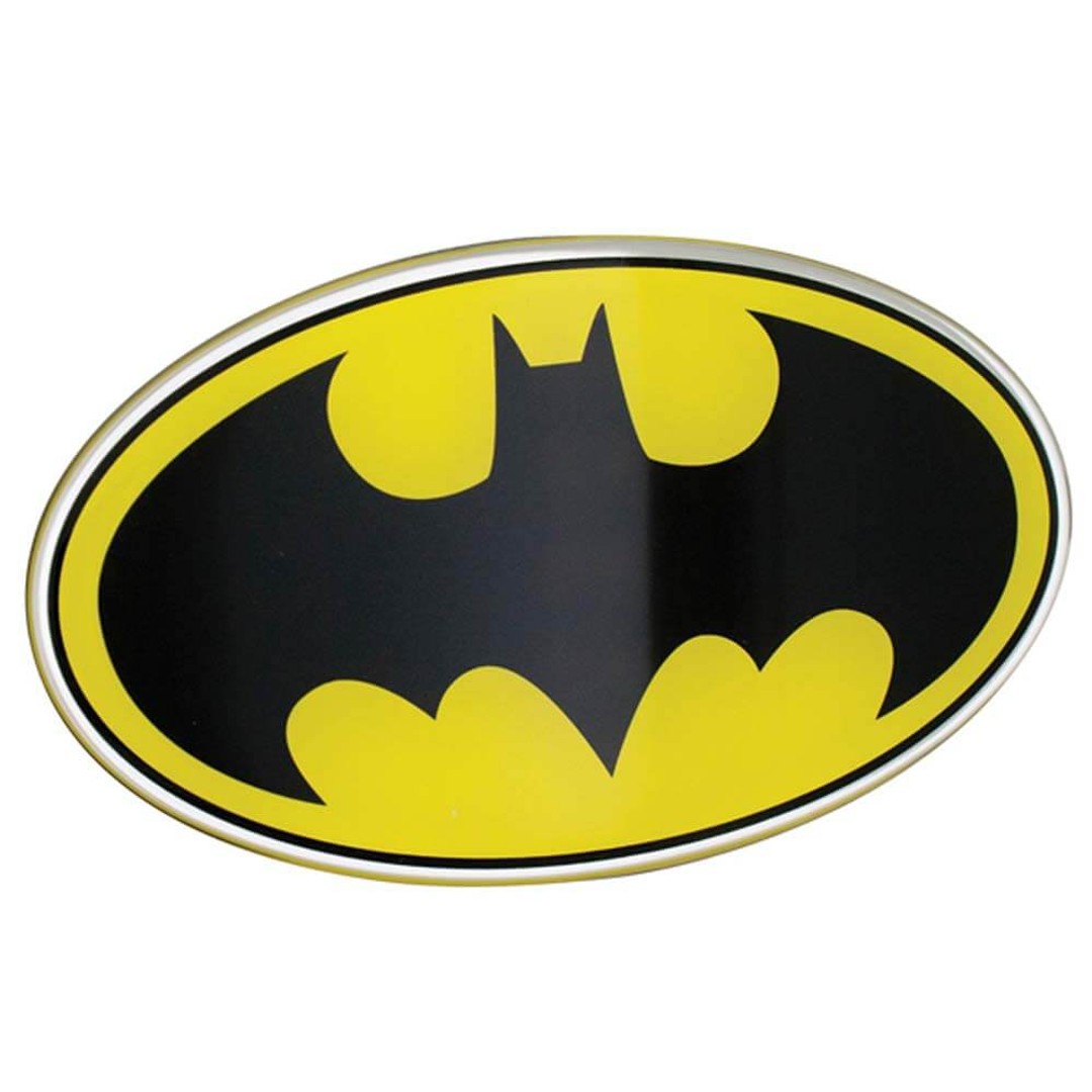 Fan Emblems - DC: Batman Oval Logo Decal (Black & Yellow), Black, hi-res
