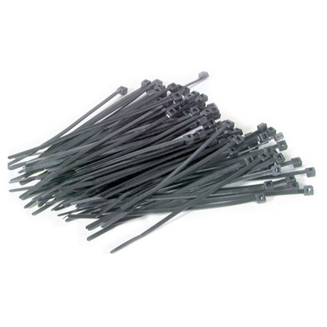 100x2.5mm Black Cable Ties (500 Pieces Pack)