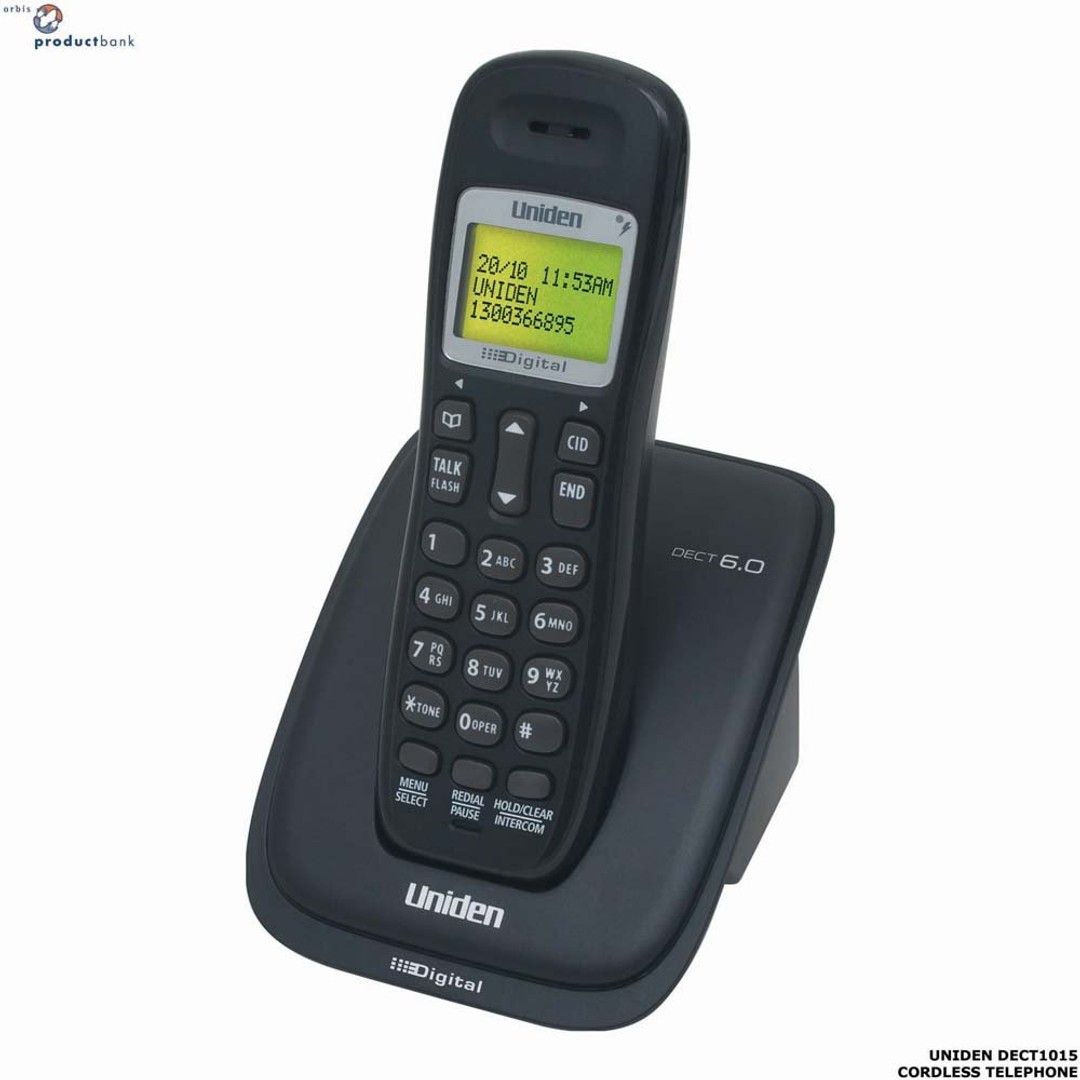 Uniden DECT1015 Single Cordless Phone - Black