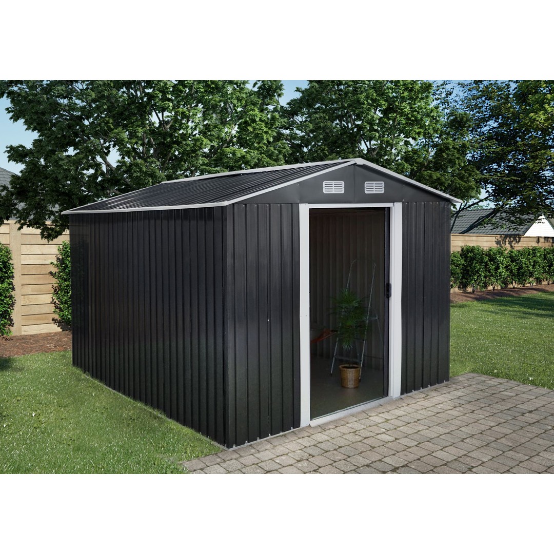 Deal Mart Garden Shed 10 x 8ft Shadow Grey