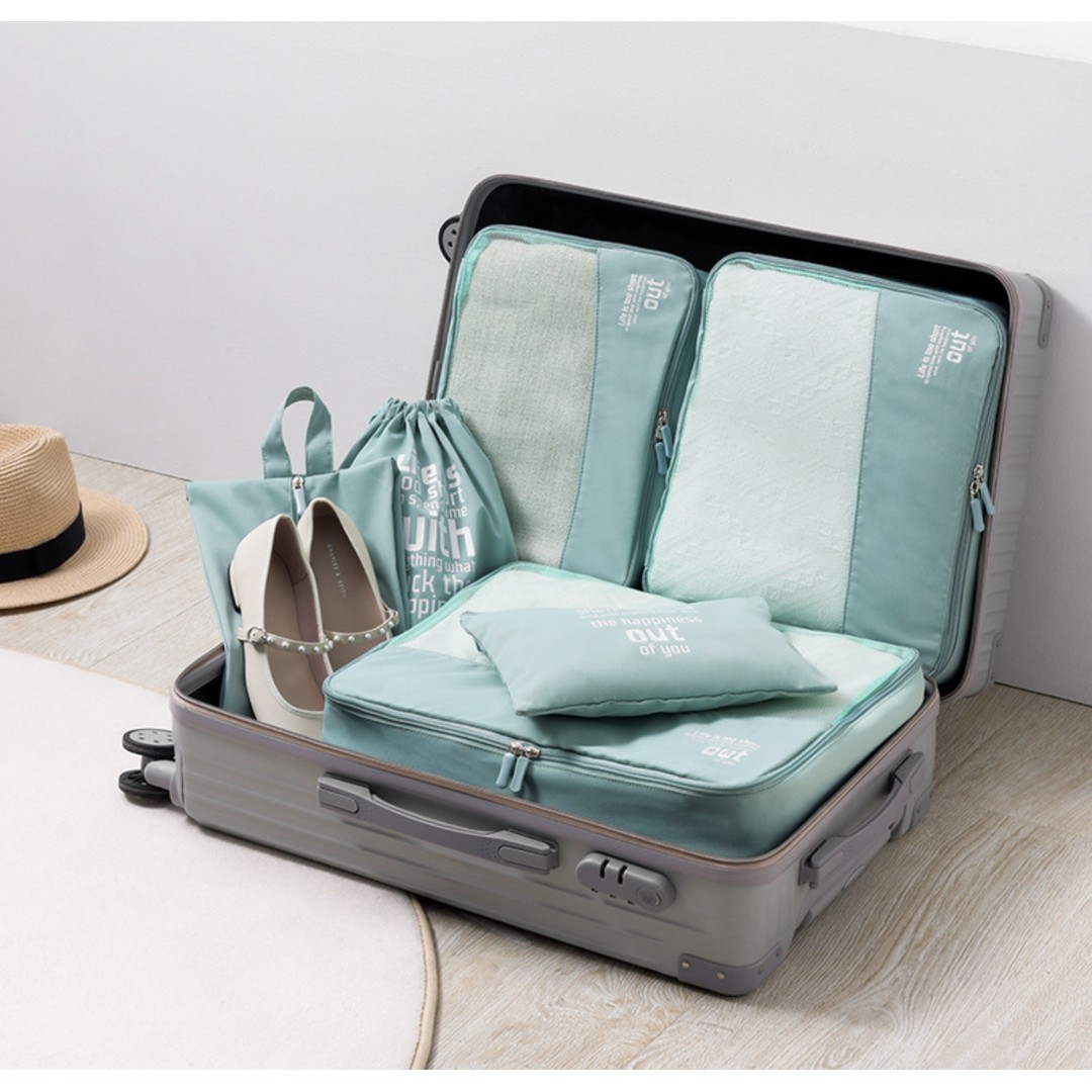 Taylorson Travel Packing Cube & Pouch | Travel Organizer - 6pcs, Khaki, hi-res