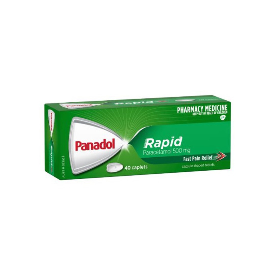 Panadol Rapid for Pain Relief, Paracetamol - 500mg 40 Caplets (Qty Lmt. 2)