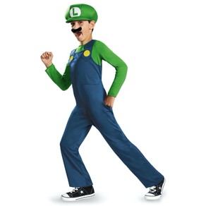 Costume King® Luigi Classic Super Mario Borthers Plumber Game Cartoon Child Boys Costume
