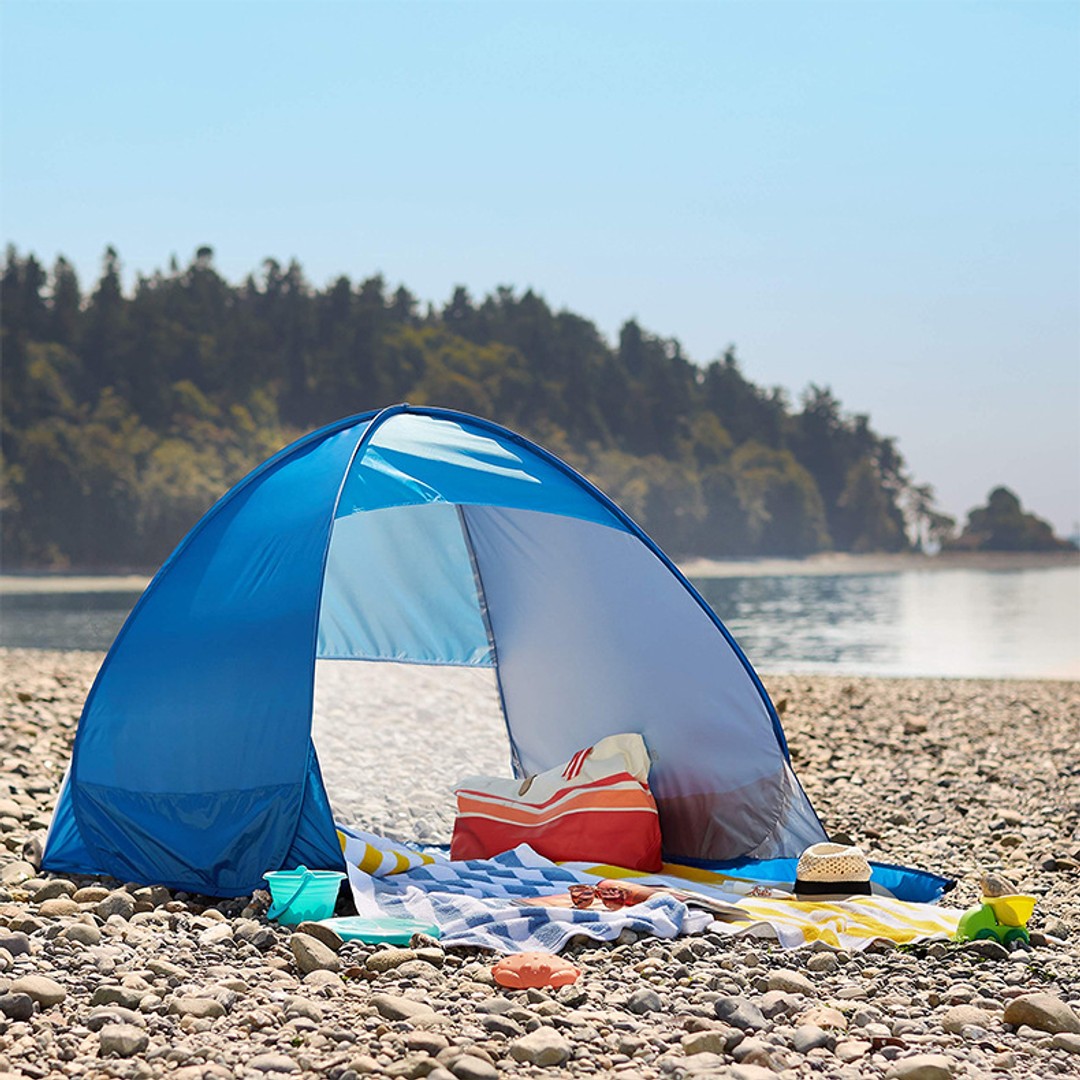 Instant Easy Pop Up Beach Tent Sun Shelter-Blue