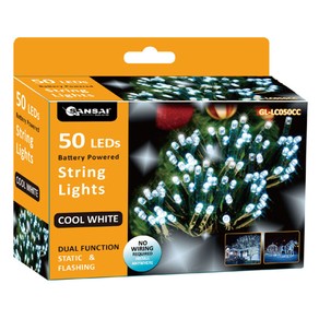 Sansai 50 LED Battery Lumini Decorative/Christmas String Lights Cool White