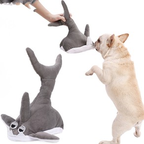 New product pet plush toy shark doll - Grey - S