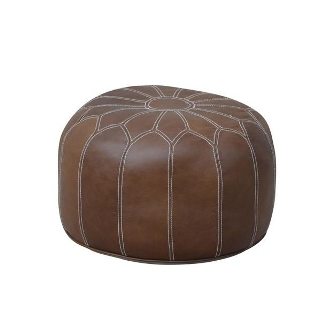 Online8 Moroccan Leather Pouf/Ottoman