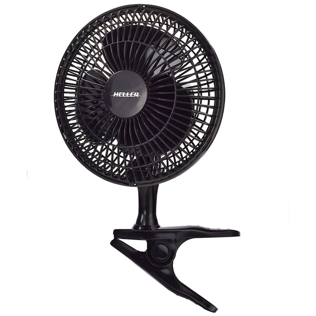 Heller 15cm Desk/Personal/Clip Fan/Tilt/Air Cooling/Cooler Black