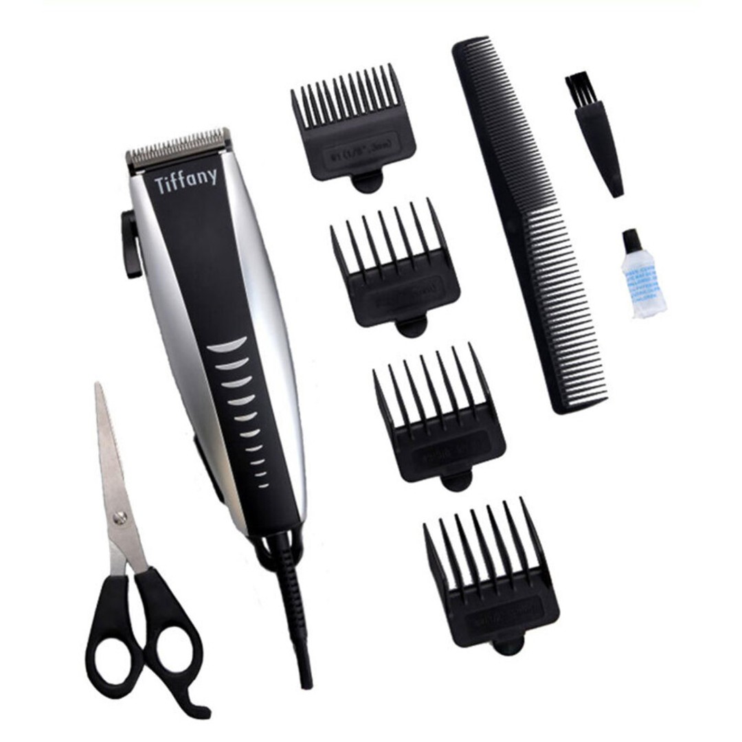 Tiffany Hair Clipper/Trimmer/Groomer Kit w/Comb/Stainless Steel Blade Scissors