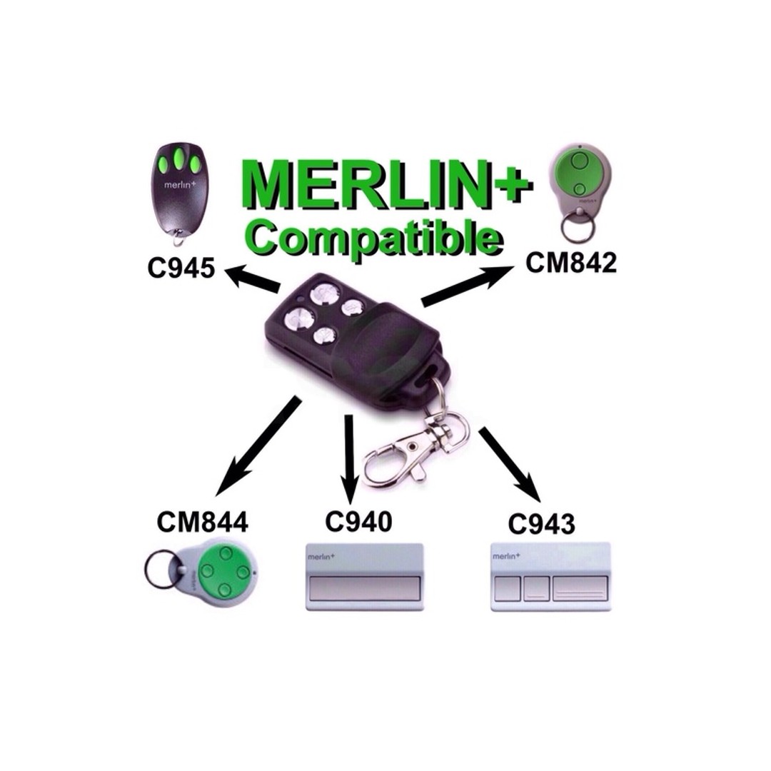 Merlin + Garage Door Remote CM842 CM844 C940 C945 Replacement
