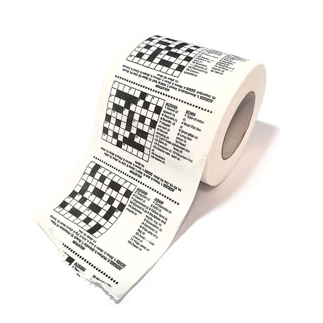 Lagoon Crosswords For the Can Toilet Paper Roll Fun/Novelty/Humour/Game 8y+