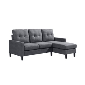 TSB Living Hewitt Sectional Sofa Linen Grey