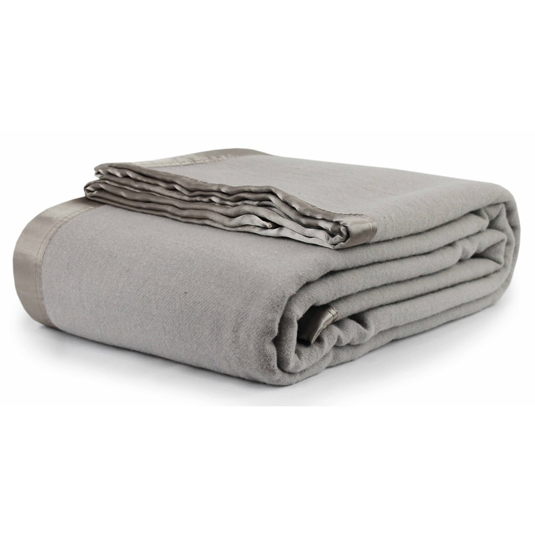 Jason Commercial Queen/King Bed Australian Wool Blanket 227x258cm Platinum/SIL