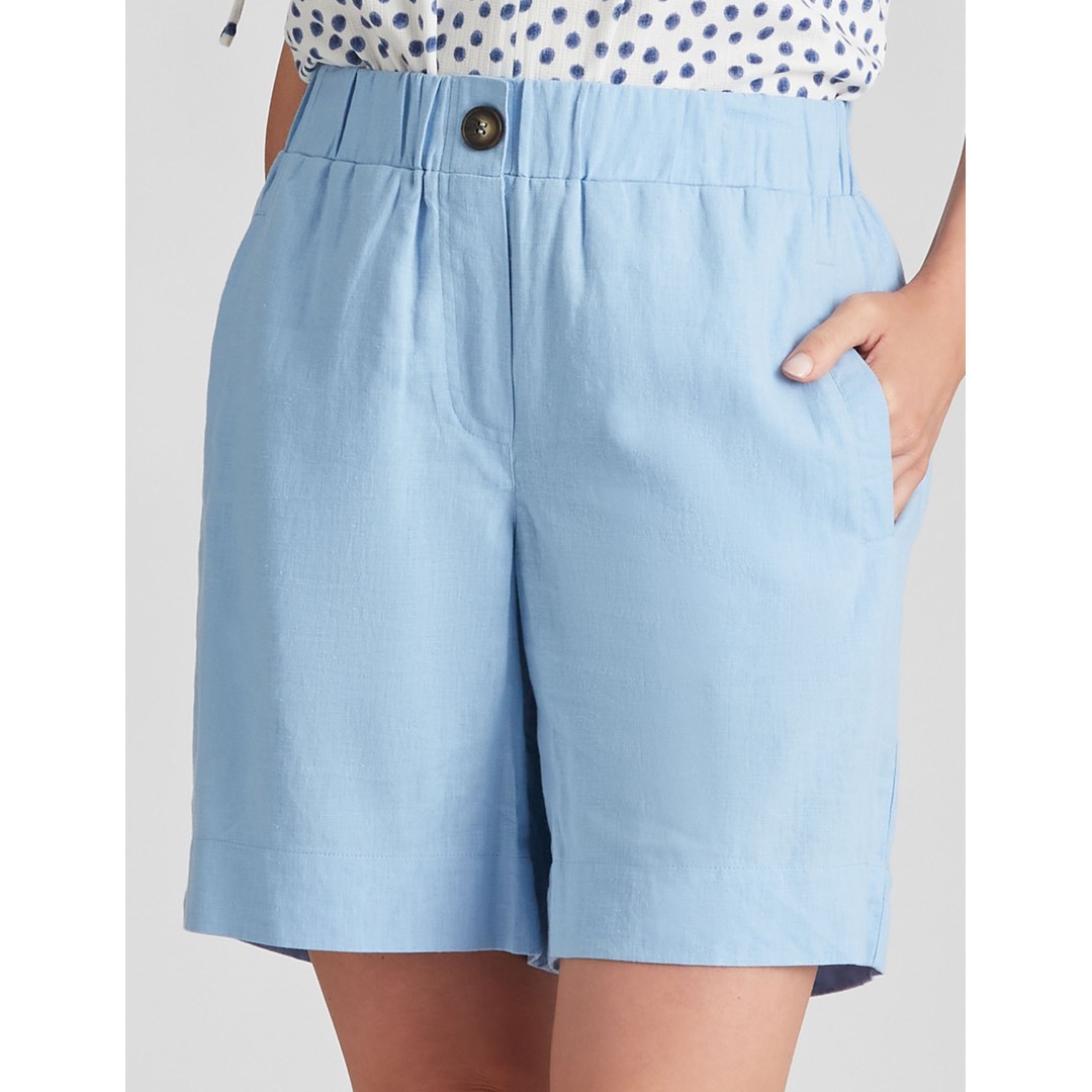 Womens Katies Linen Blend Pull On Shorts