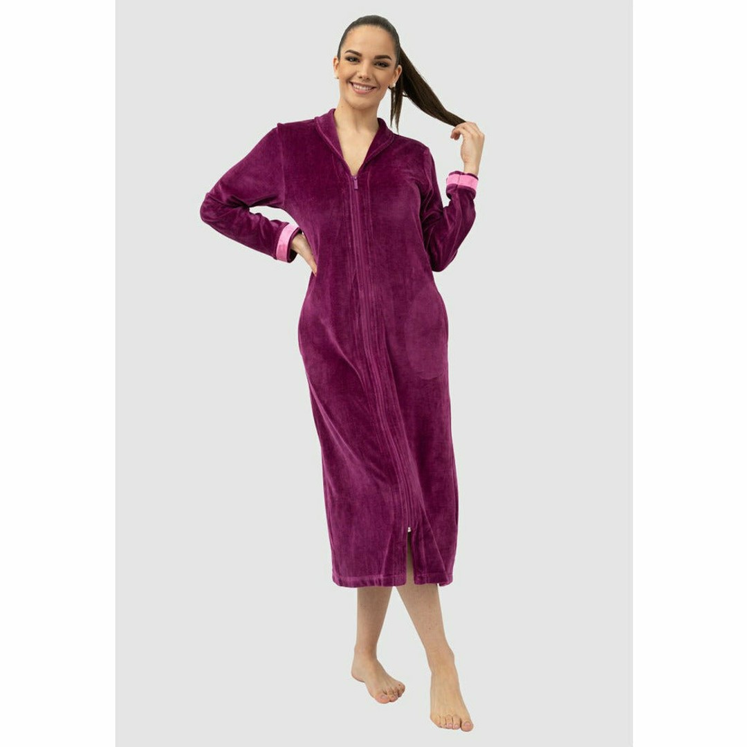 Belmanetti Geneve Modal and Cotton Zip-Up Long Women's Robe