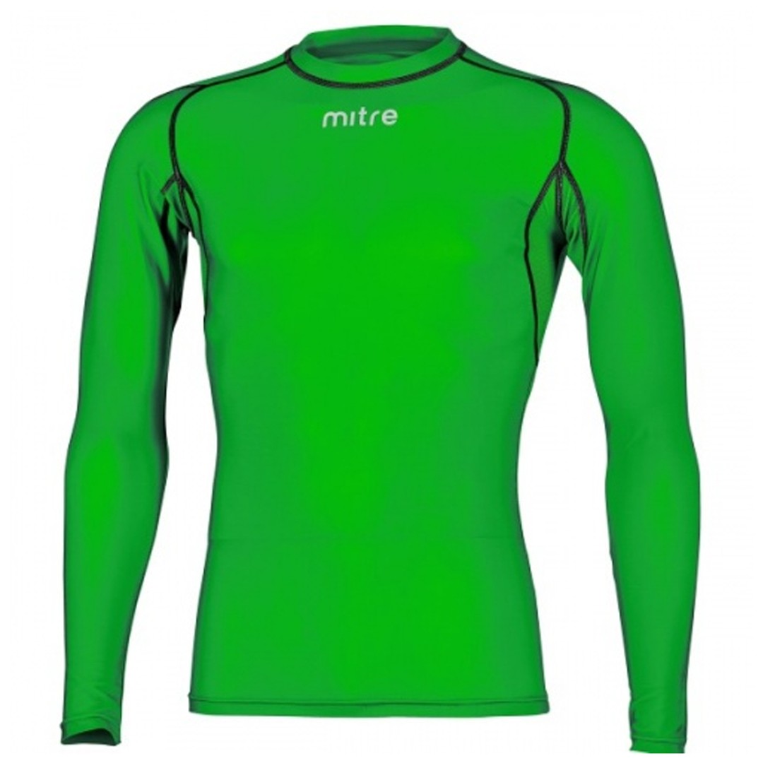 Mitre Neutron Base Layer Emerald Compression LS Top Size XXL Mens Gym/Sportswear