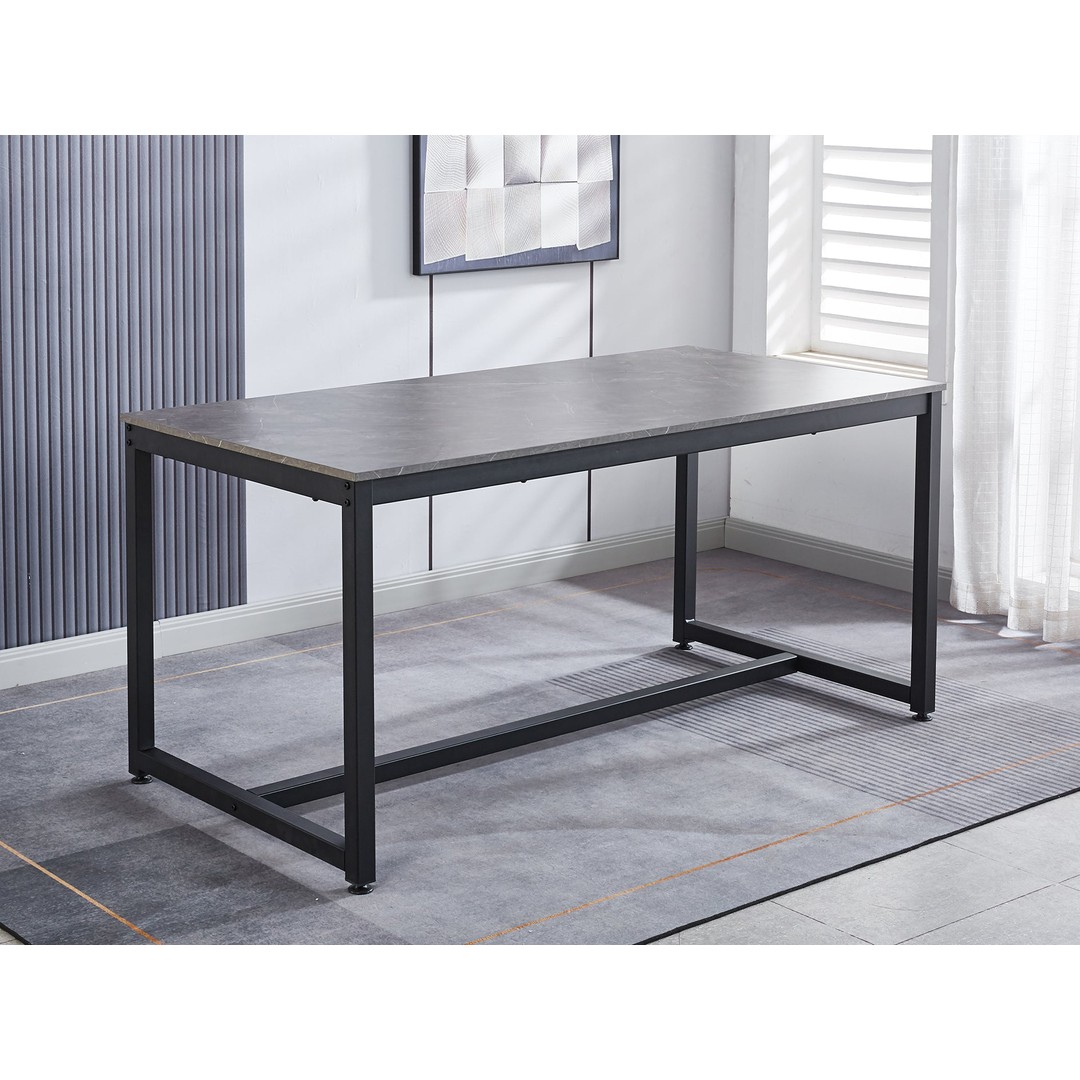 TSB Living T Marble Look Dining Table 1.6M Grey