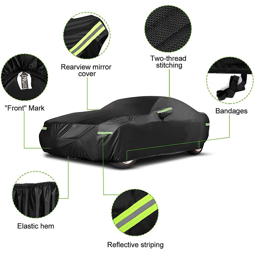 All-Weather Heavy Duty Car Cover for Sedans 4.9M, As shown, hi-res