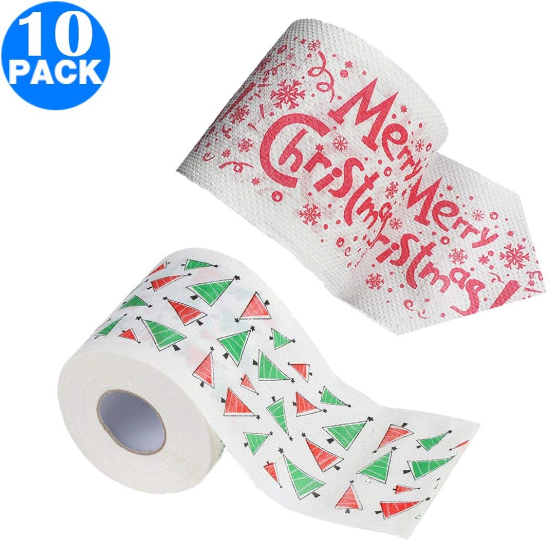 10 Pack Creative Style Christmas Toilet Paper B+C