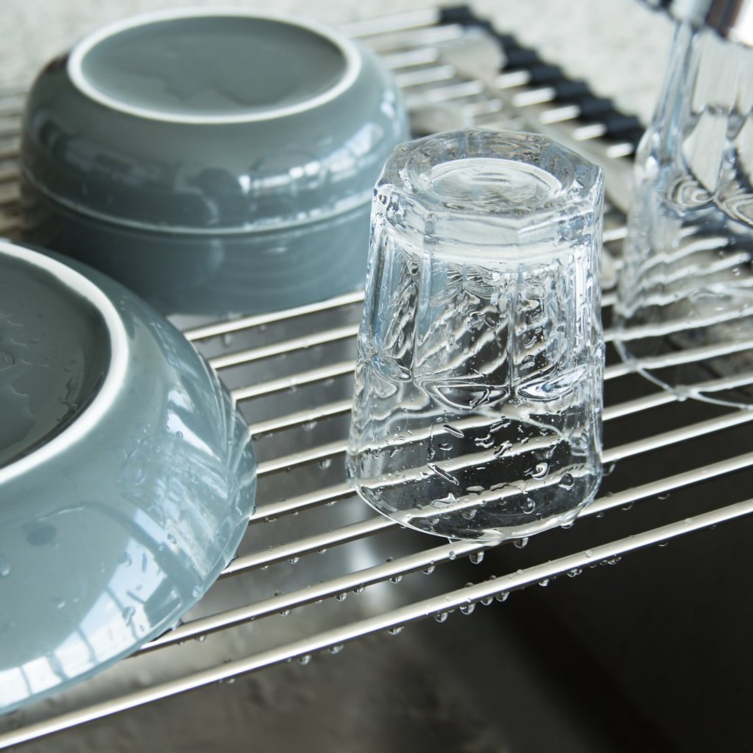 Over the Sink Multipurpose Roll-Up Dish Drying Rack, As shown, hi-res