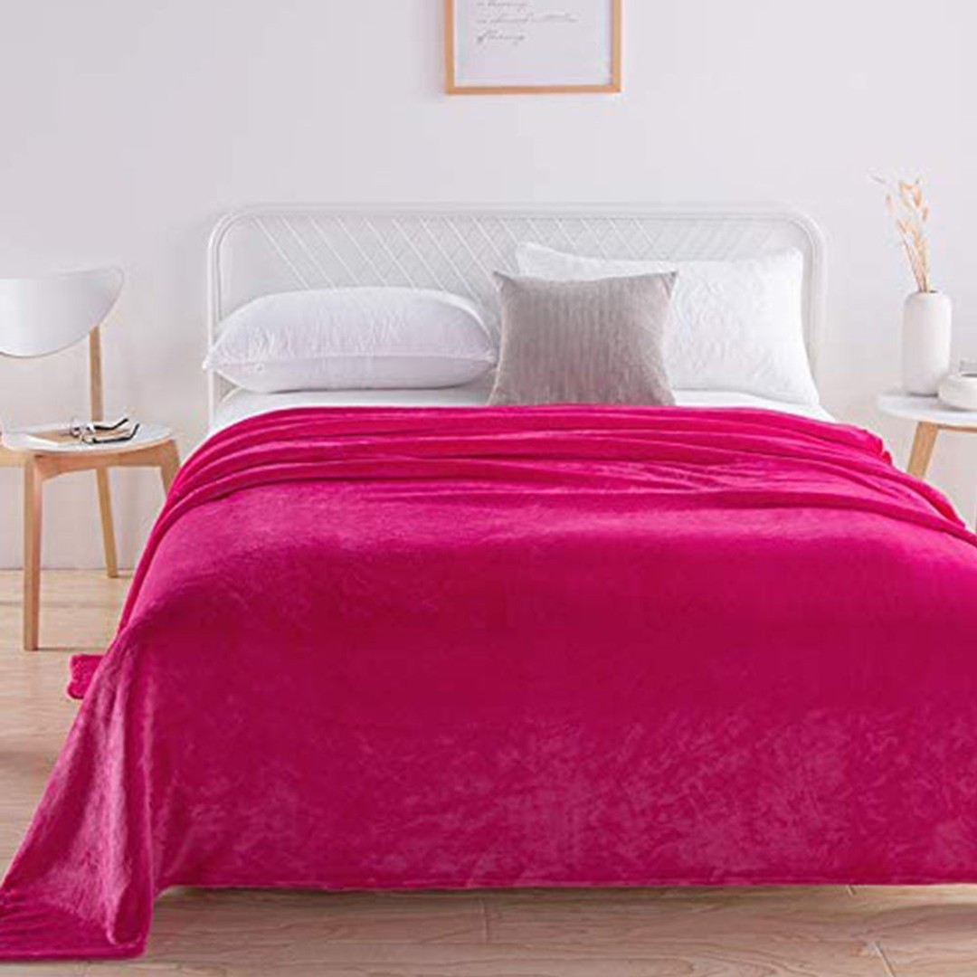 220x240cm Rose Red Blanket Plush Blanket Faux Fur Throws Blanket