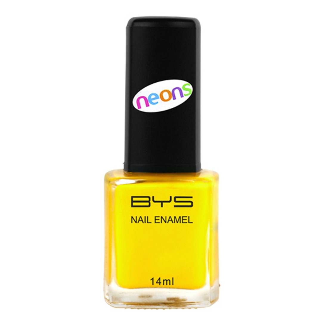 BYS Neons The Right Bright Nail Polish Enamel Lacquer Lasting Quick Dry 14ml YLW, , hi-res