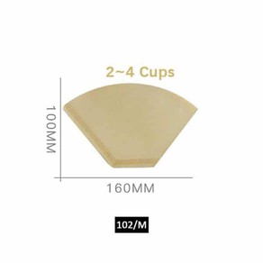 Pearl Horse U-shaped Unbleached Coffee Filter Paper