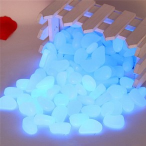 100Pcs Glow-in-the-Dark Pebbles-White