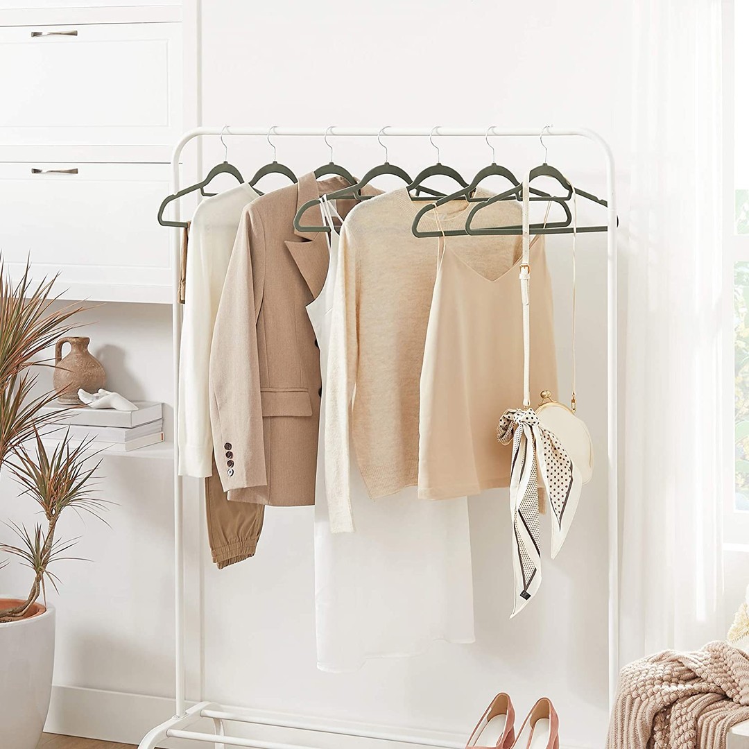 Velvet Coat Hangers Grey (Set of 50), , hi-res