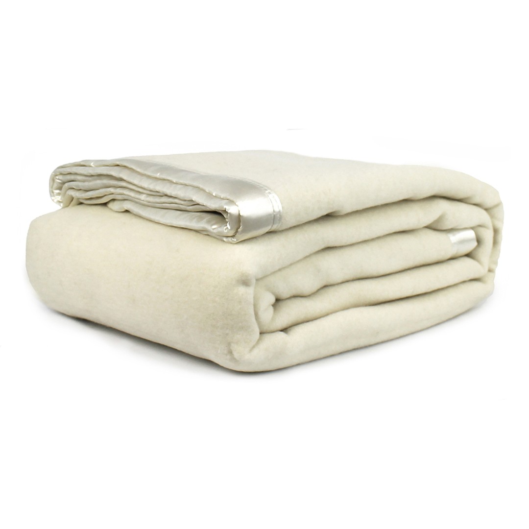 Jason Commercial Single/Double Bed Australian Wool Blanket 258cm Ivory/Natural