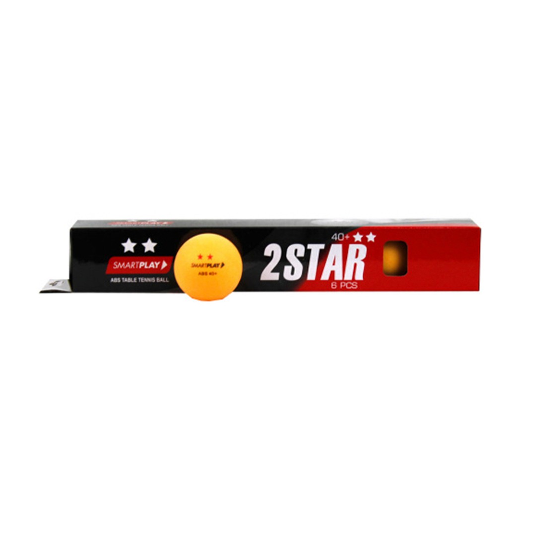 6pc Smartplay 2-Star Table Tennis ABS Balls Game Sports Training Ball Orange