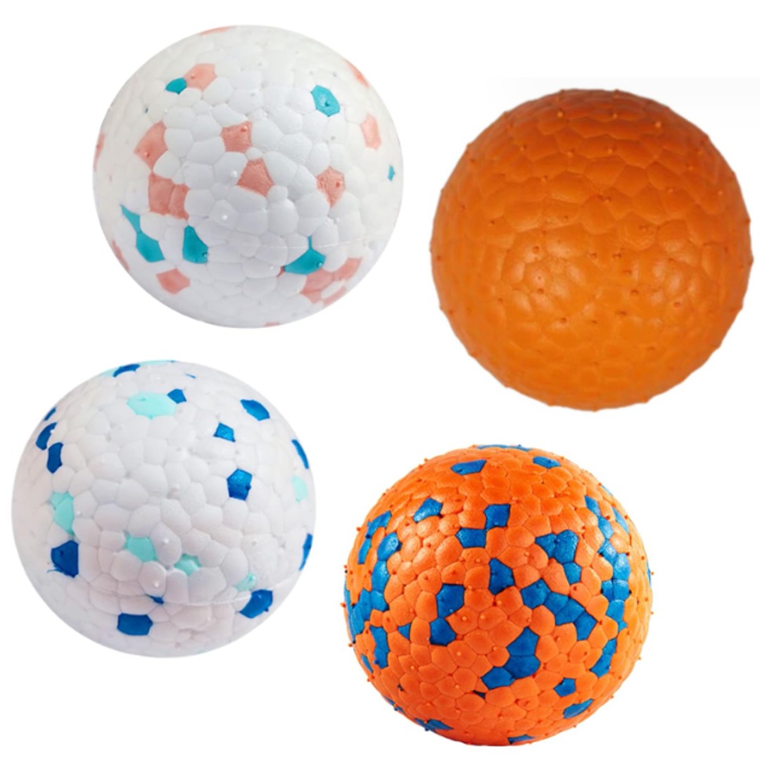 4pcs Bouncy Balls for Dogs Small Breed Lightweight Durable Solid Dog Ball S