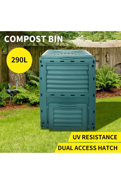 Shop 290L Food Waste Recycling Compost Bin Kitchen Composter Green ...
