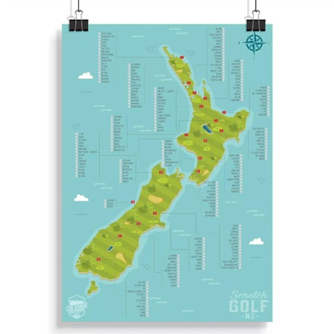 Squoodles Ltd New Zealand Golf Course Scratch Map