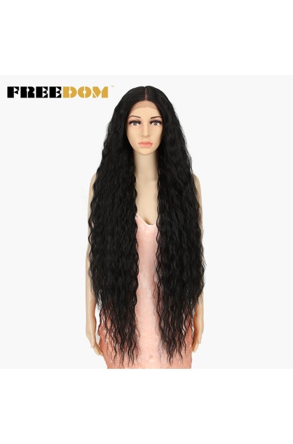 FREEDOM Synthetic Lace Wigs For Black Women Long Curly Hair 42 Inch Cosplay  Wigs Blonde Ombre White Highlight Synthetic Wig | BigFace Online |  TheMarket New Zealand