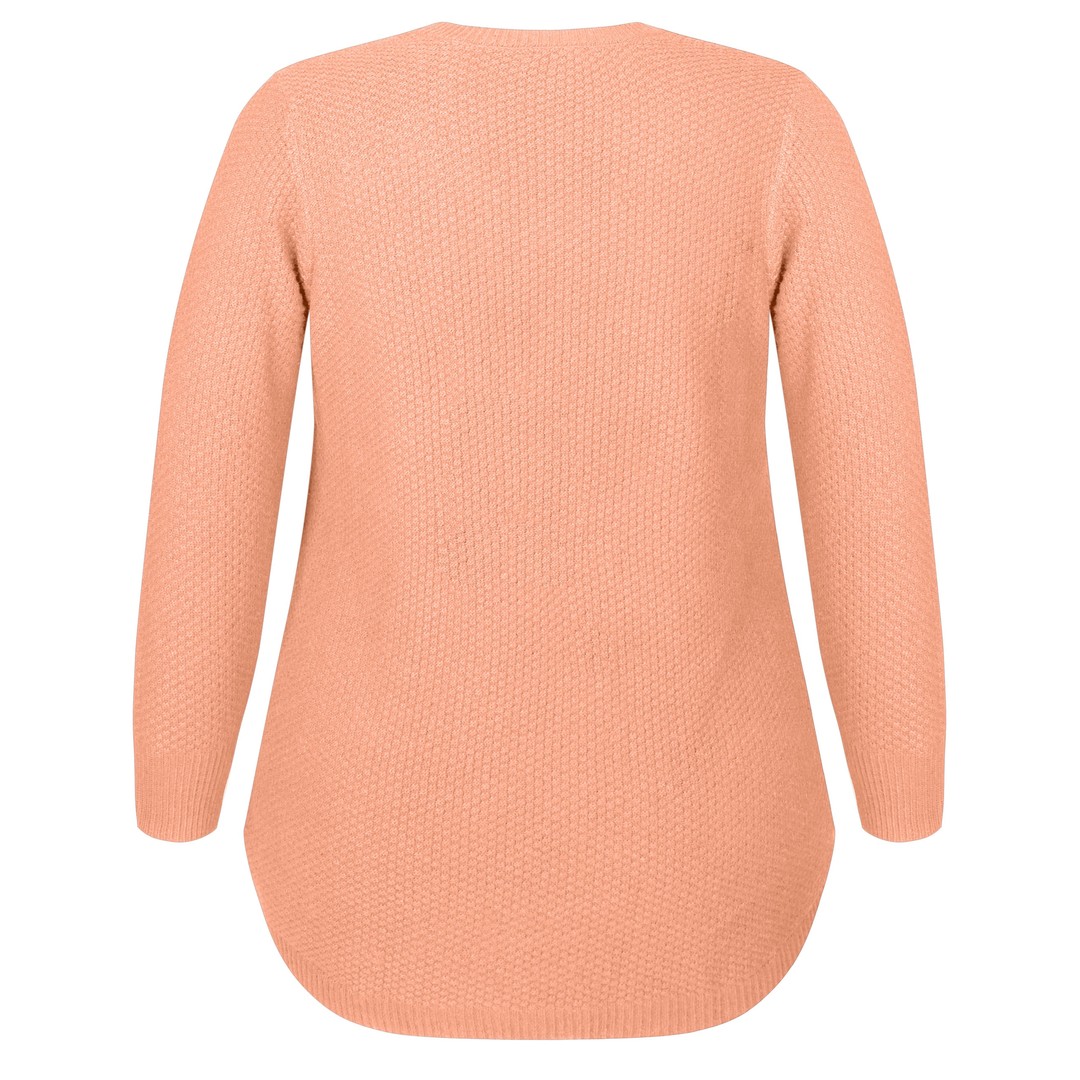 Womens Autograph Knitwear Long Sleeve Cable Jumper - Plus Size, Orange, hi-res