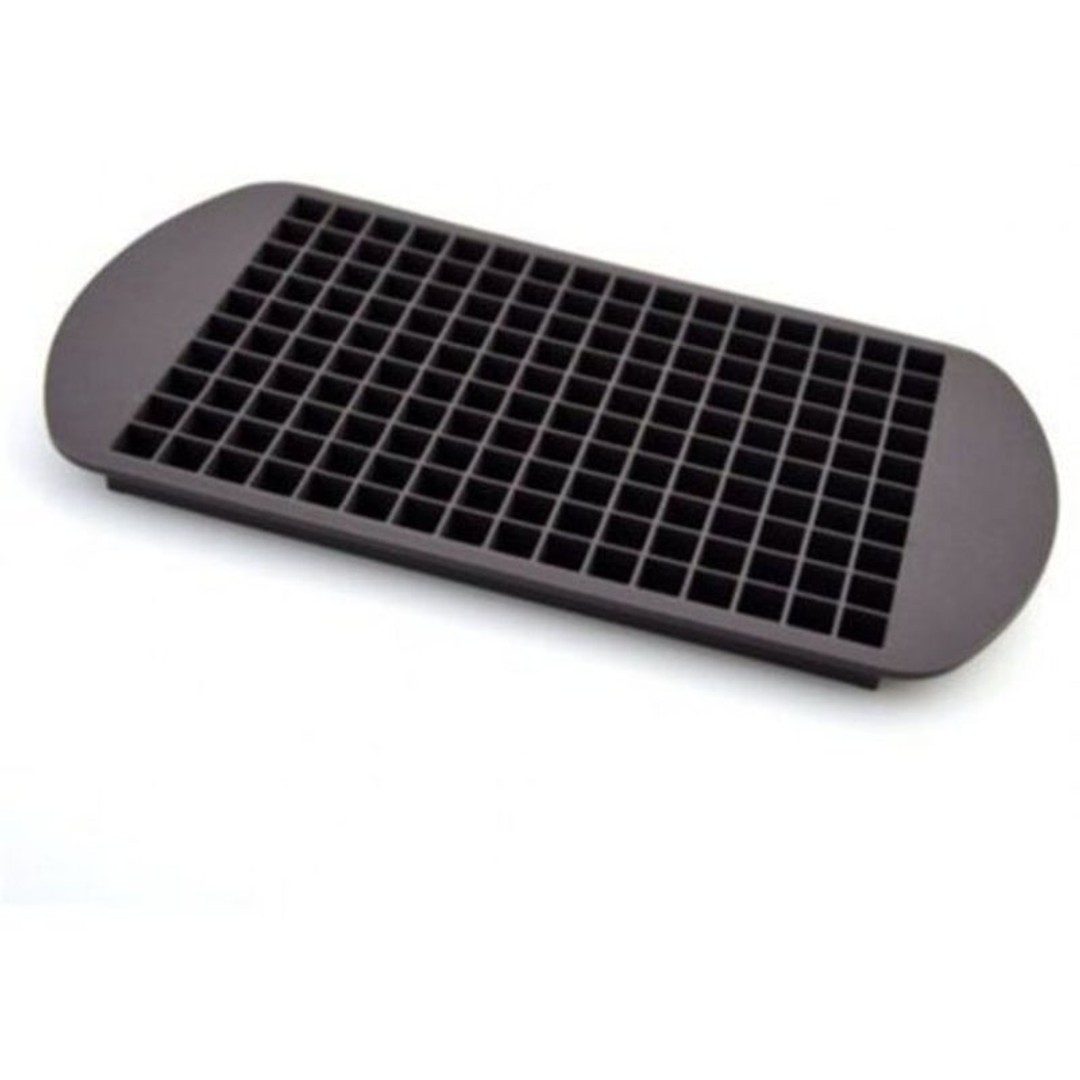 160 Grid Squares Mini Small Food Grade Silicone Ice Cube Tray Black