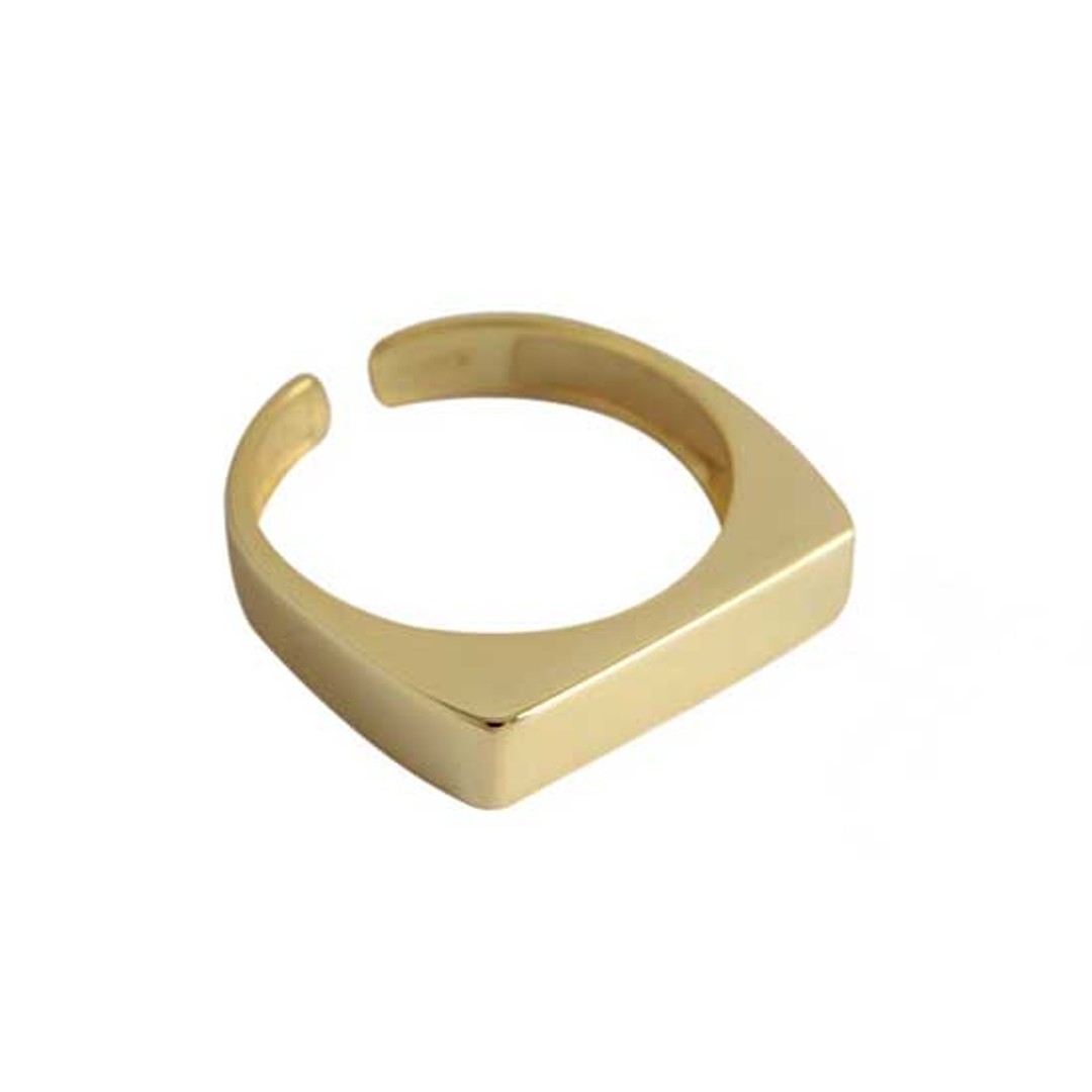 18K Gold modern minimalist design adjustable ring "Kelenso"