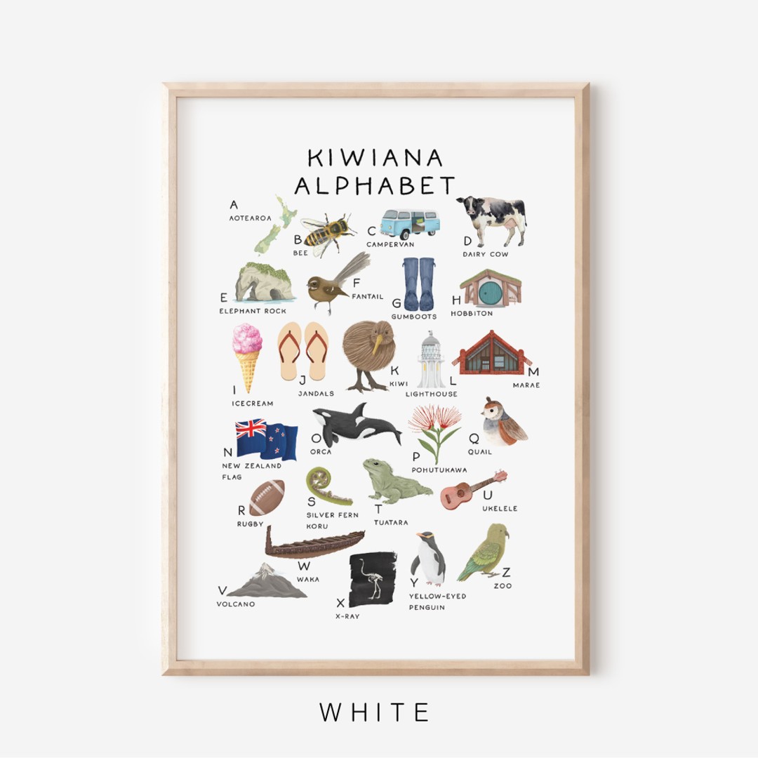 Lapin + Wolf | Kiwiana Alphabet | Art Print | UNFRAMED