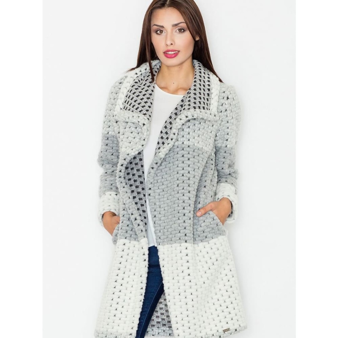 Coat OOOPBX By Figl for Women Grey