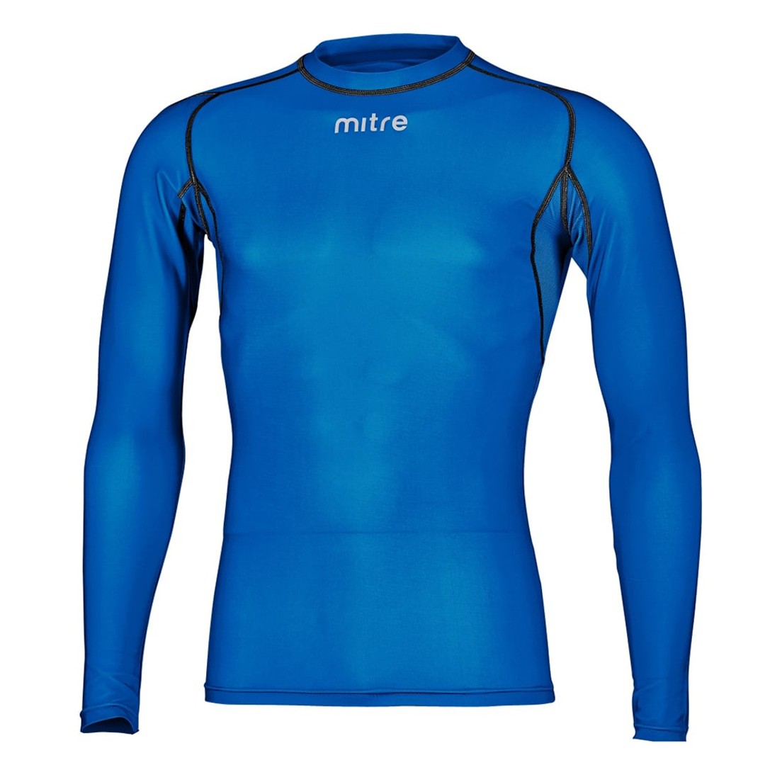 Mitre Neutron Base Layer Royal Compression LS Top Size LG Mens Gym/Sportswear