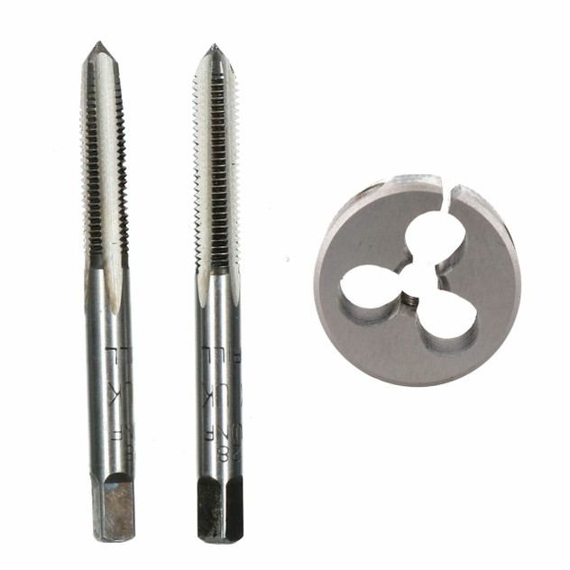 Taper and Plug Thread Cutter TD001 M18 x 1.5mm Metric Tap Set Tungsten Steel 