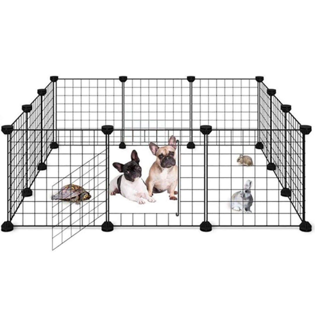 12 Panel Pet Dog Playpen Puppy Exercise Cage Enclosure Fence Cat Rabbit Play Pen