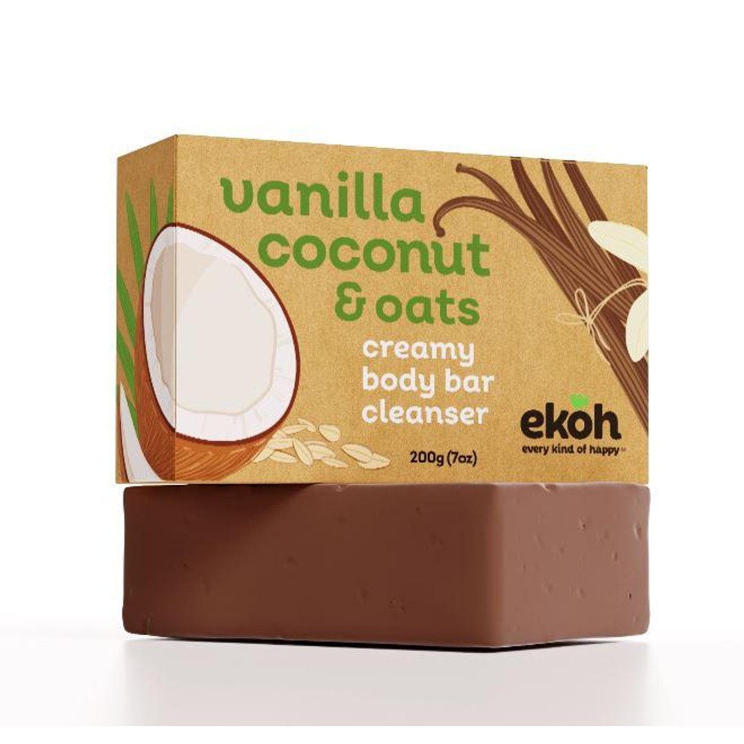 EKOH Organic Coconut Soap Bar - Oats Vanilla Shea 200g